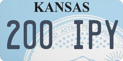 KS license plate 200IPY