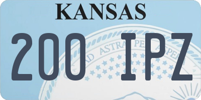 KS license plate 200IPZ