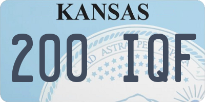 KS license plate 200IQF