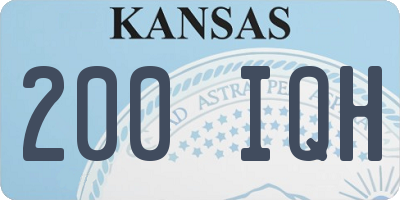 KS license plate 200IQH