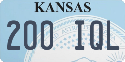 KS license plate 200IQL
