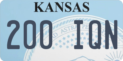 KS license plate 200IQN