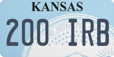 KS license plate 200IRB