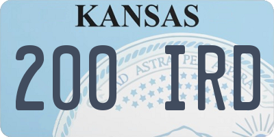 KS license plate 200IRD