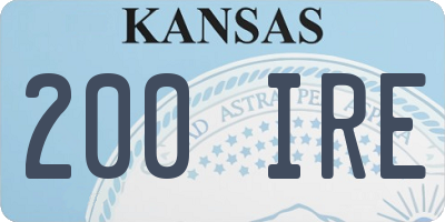 KS license plate 200IRE