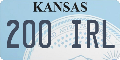 KS license plate 200IRL