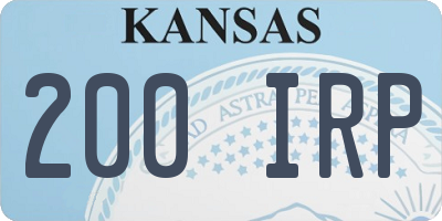 KS license plate 200IRP