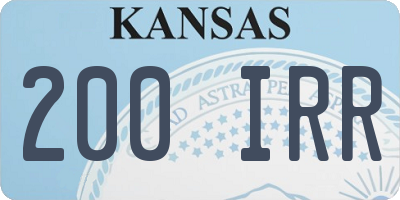 KS license plate 200IRR