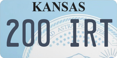 KS license plate 200IRT
