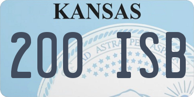 KS license plate 200ISB