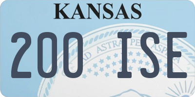 KS license plate 200ISE