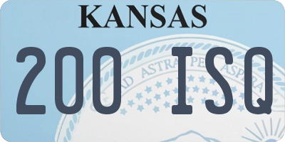 KS license plate 200ISQ