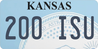 KS license plate 200ISU