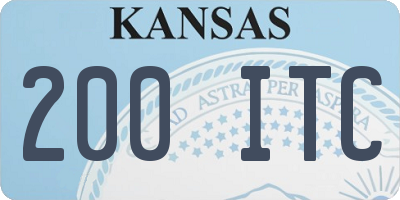 KS license plate 200ITC