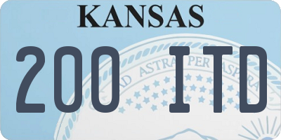 KS license plate 200ITD