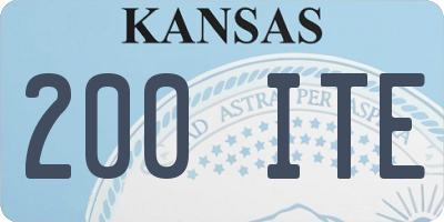 KS license plate 200ITE