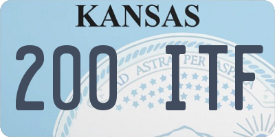 KS license plate 200ITF