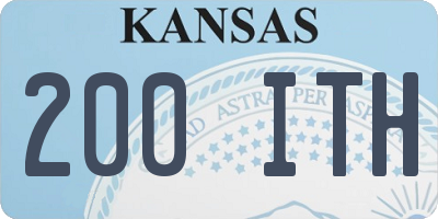 KS license plate 200ITH