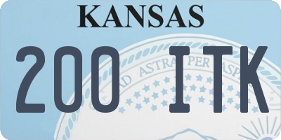 KS license plate 200ITK