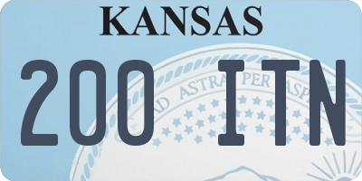KS license plate 200ITN