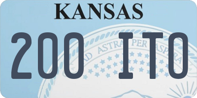 KS license plate 200ITO