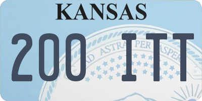KS license plate 200ITT