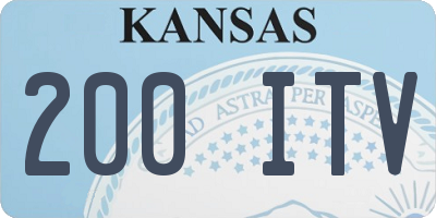 KS license plate 200ITV