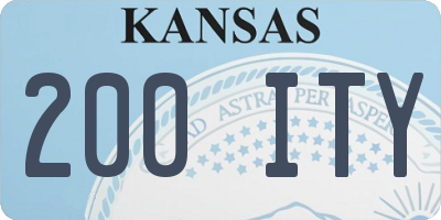 KS license plate 200ITY
