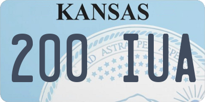 KS license plate 200IUA