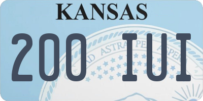 KS license plate 200IUI