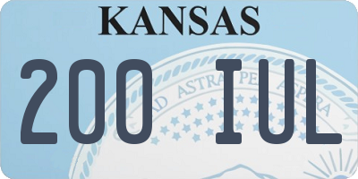KS license plate 200IUL