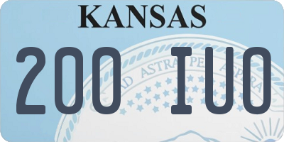 KS license plate 200IUO