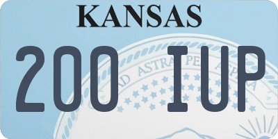 KS license plate 200IUP