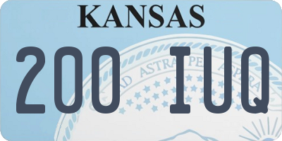 KS license plate 200IUQ