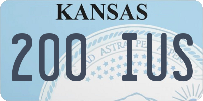 KS license plate 200IUS