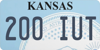 KS license plate 200IUT