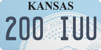 KS license plate 200IUU