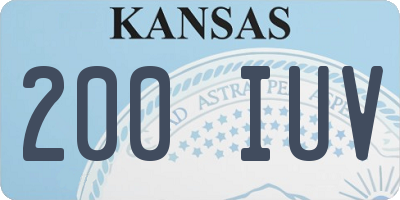 KS license plate 200IUV