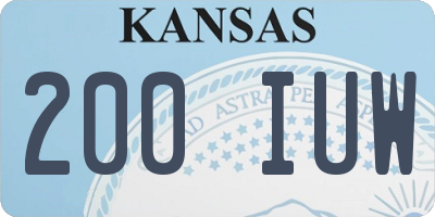 KS license plate 200IUW