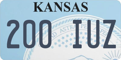 KS license plate 200IUZ