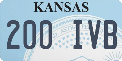 KS license plate 200IVB