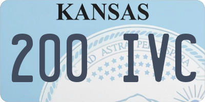 KS license plate 200IVC