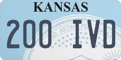 KS license plate 200IVD