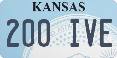 KS license plate 200IVE