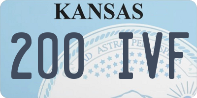 KS license plate 200IVF