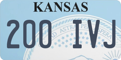 KS license plate 200IVJ