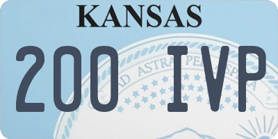 KS license plate 200IVP