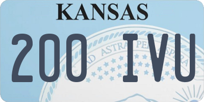 KS license plate 200IVU