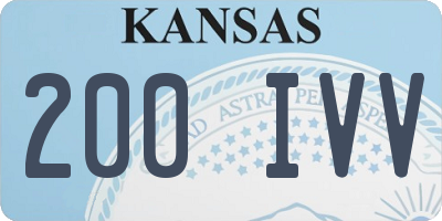 KS license plate 200IVV