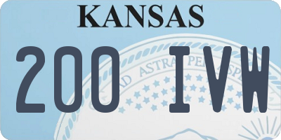KS license plate 200IVW